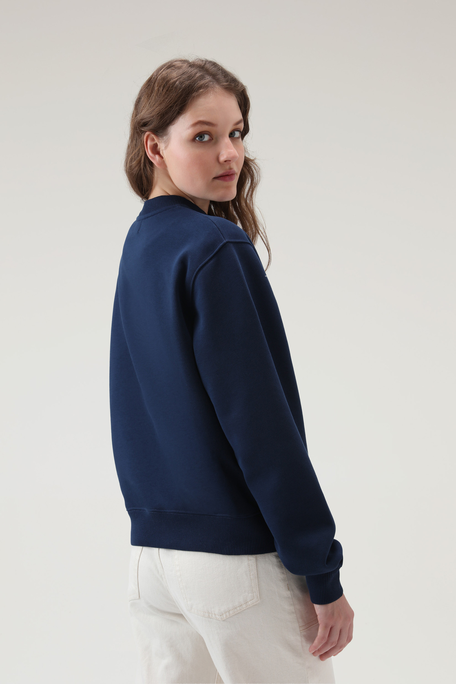 Sweat avec logo brodé Bleu photo 3 | Woolrich