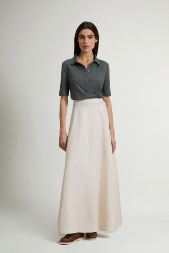 Long Skirt in Linen Blend White photo 1 | Woolrich