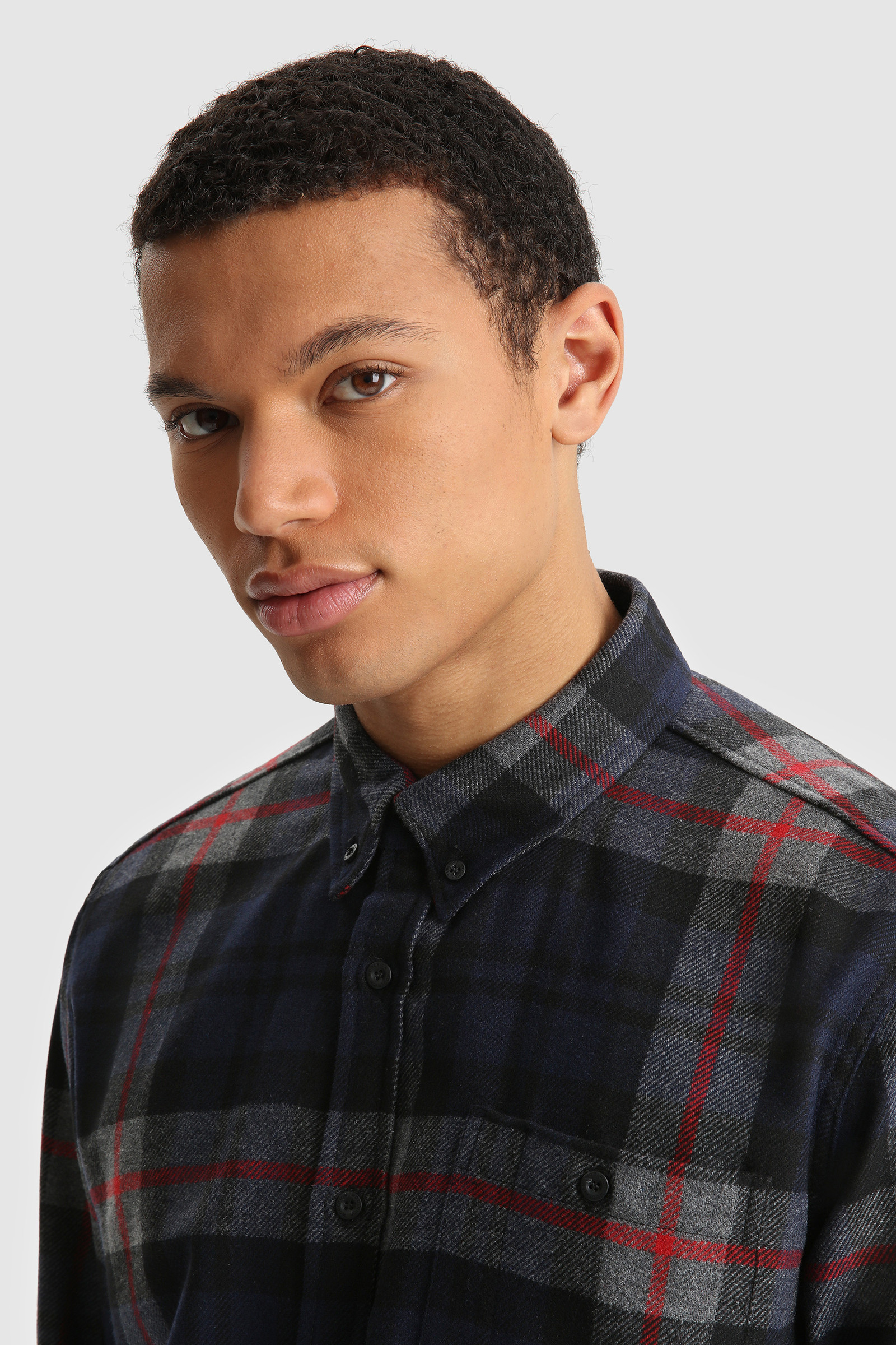 Trout Run Flannel Shirt - Made in Usa Blue photo 5 | Woolrich