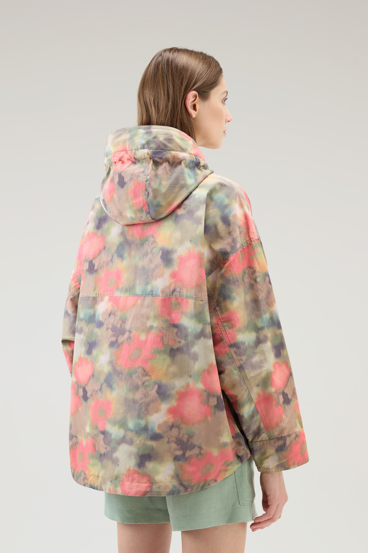 Jacke aus Leinen-Baumwoll-Materialmix mit mehrfarbigem Print Grün photo 3 | Woolrich