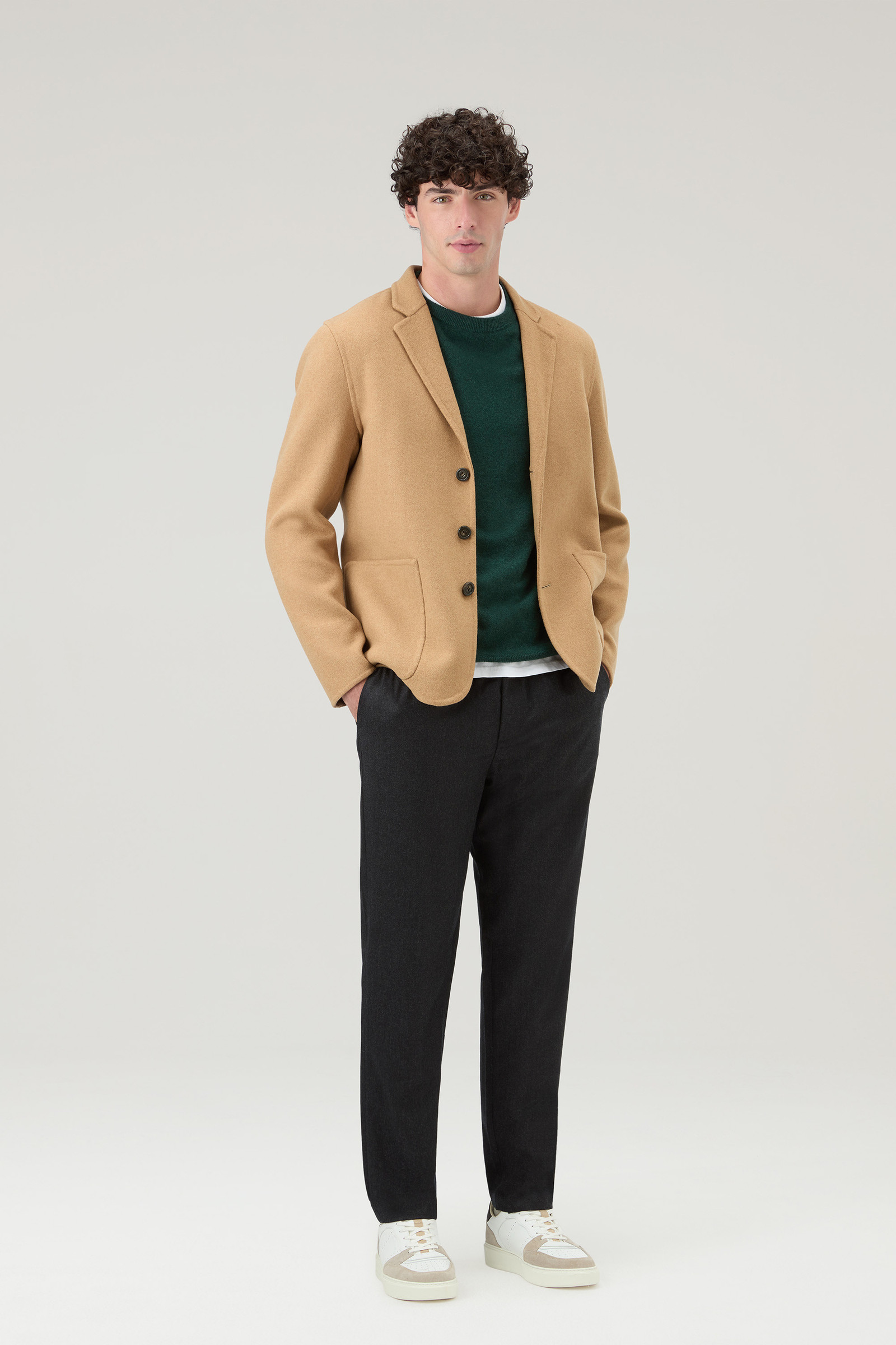 Pantaloni in flanella di lana vergine Vitale Barberis Canonico grigio photo 2 | Woolrich