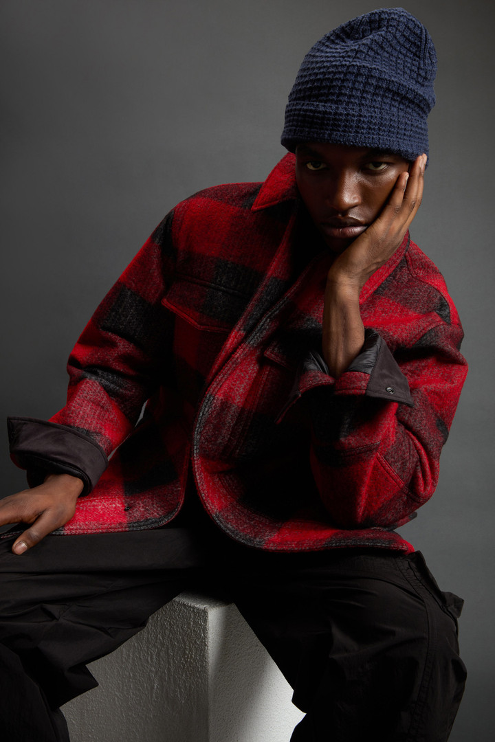 Giacca a camicia in misto lana italiana con motivo a quadri by Todd Snyder Rosso photo 4 | Woolrich