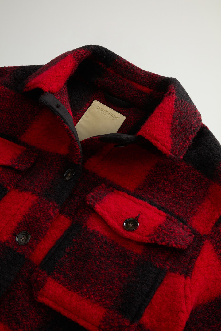 Gentry Checked Overshirt in Wool Blend Red photo 6 | Woolrich