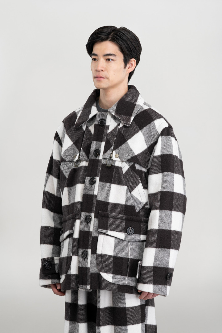 WOOL CHECK CRUISER JACKET Noir photo 3 | Woolrich