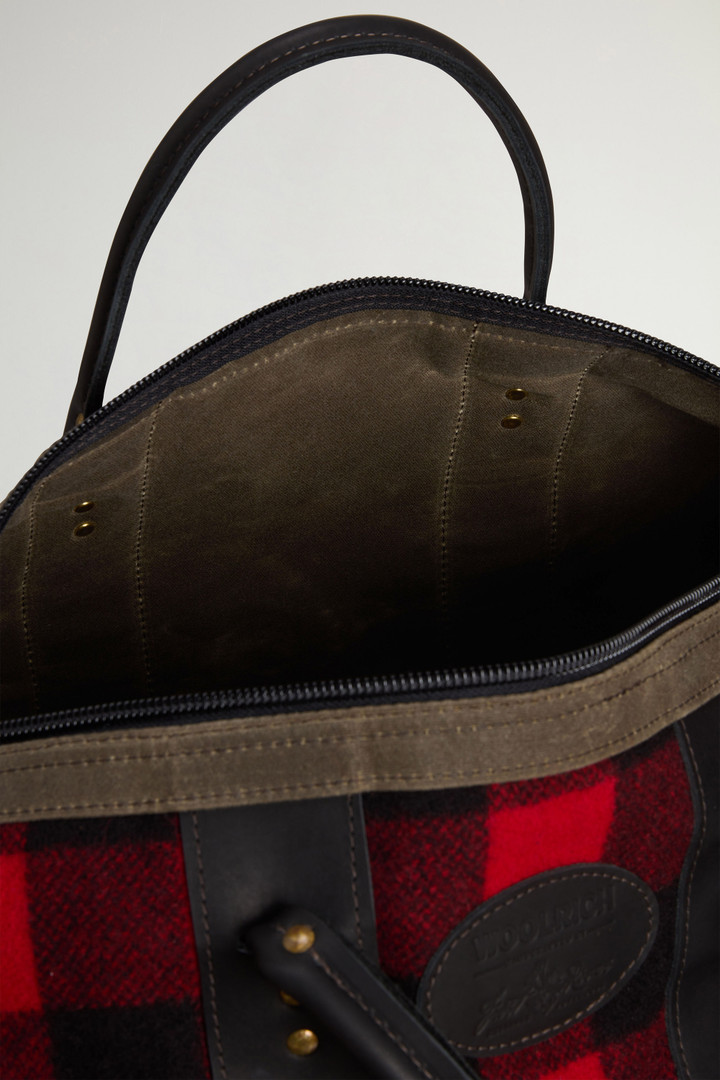 Duffel bag with Check-Patterned Inserts Red photo 6 | Woolrich