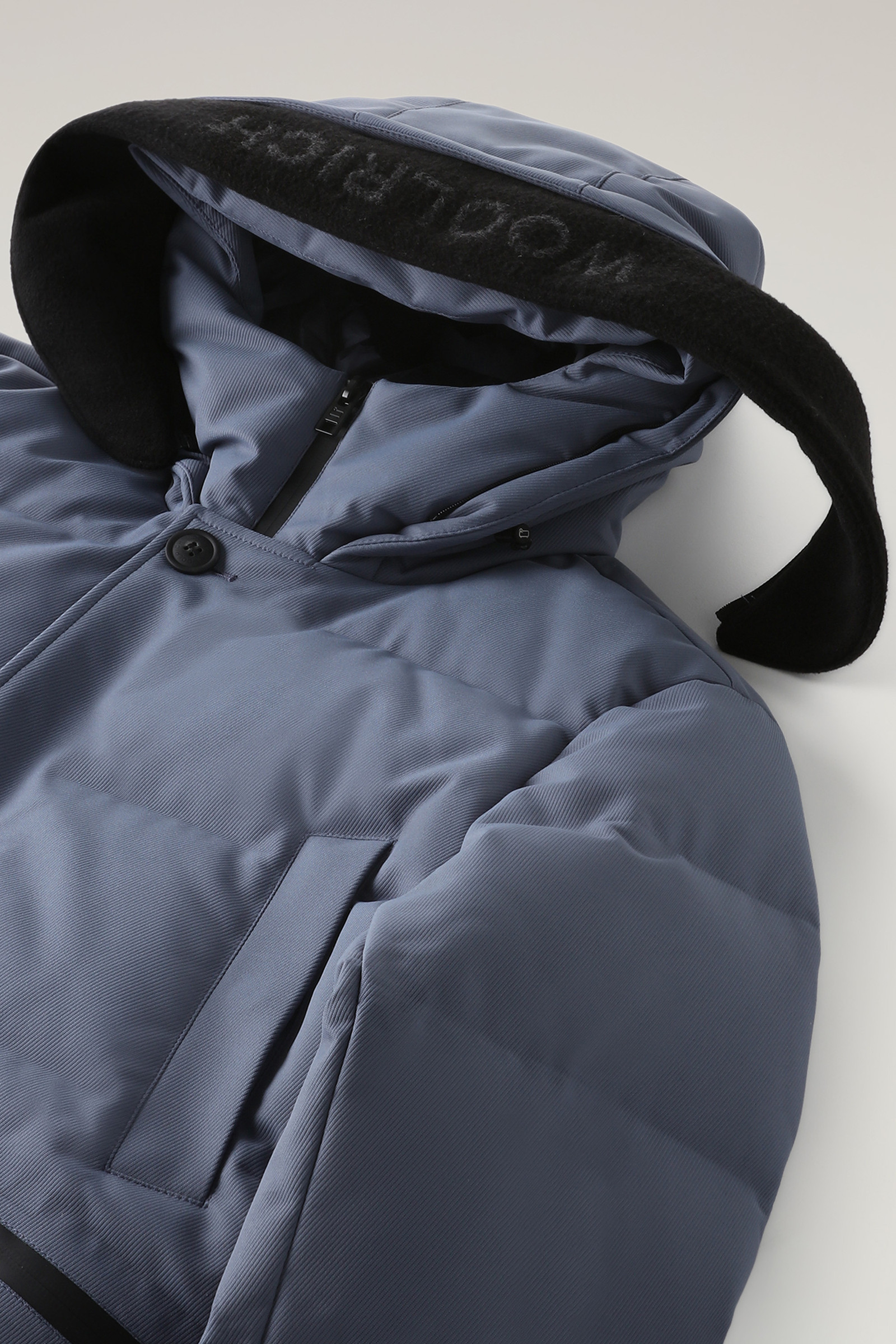 Wasserdichter Parka mit abnehmbarem Logo-Wollschirm Blau photo 8 | Woolrich