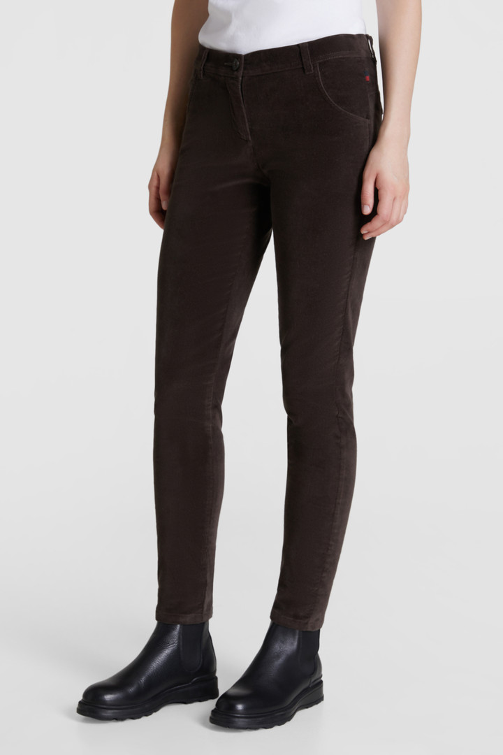 Pantaloni in velluto stretch