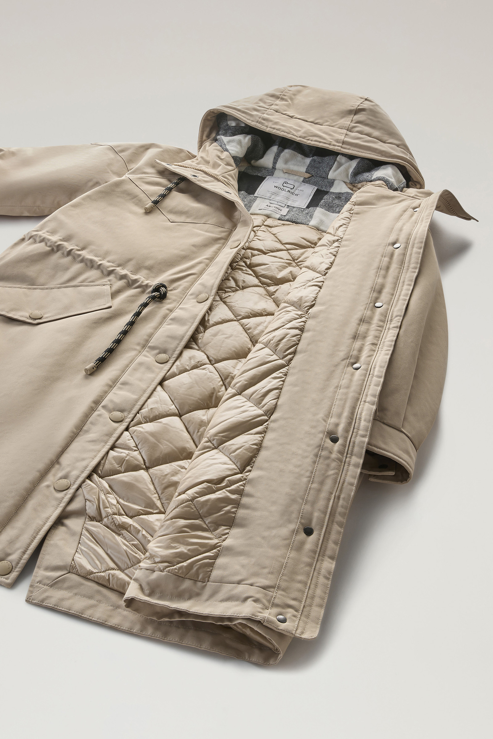 Langer Parka aus Ramar Cloth mit Westerndetails beige photo 10 | Woolrich