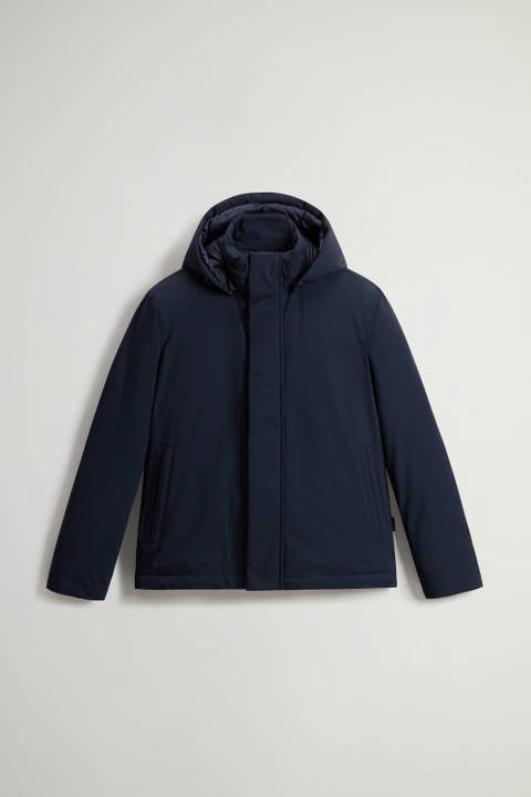 Stretch Nylon Jacket with Padding and Removable Hood Blue photo 2 | Woolrich