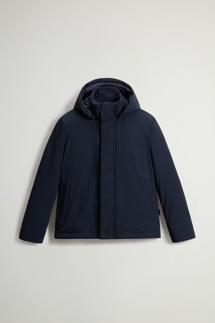 Stretch Nylon Jacket with Padding and Removable Hood Blue photo 5 | Woolrich