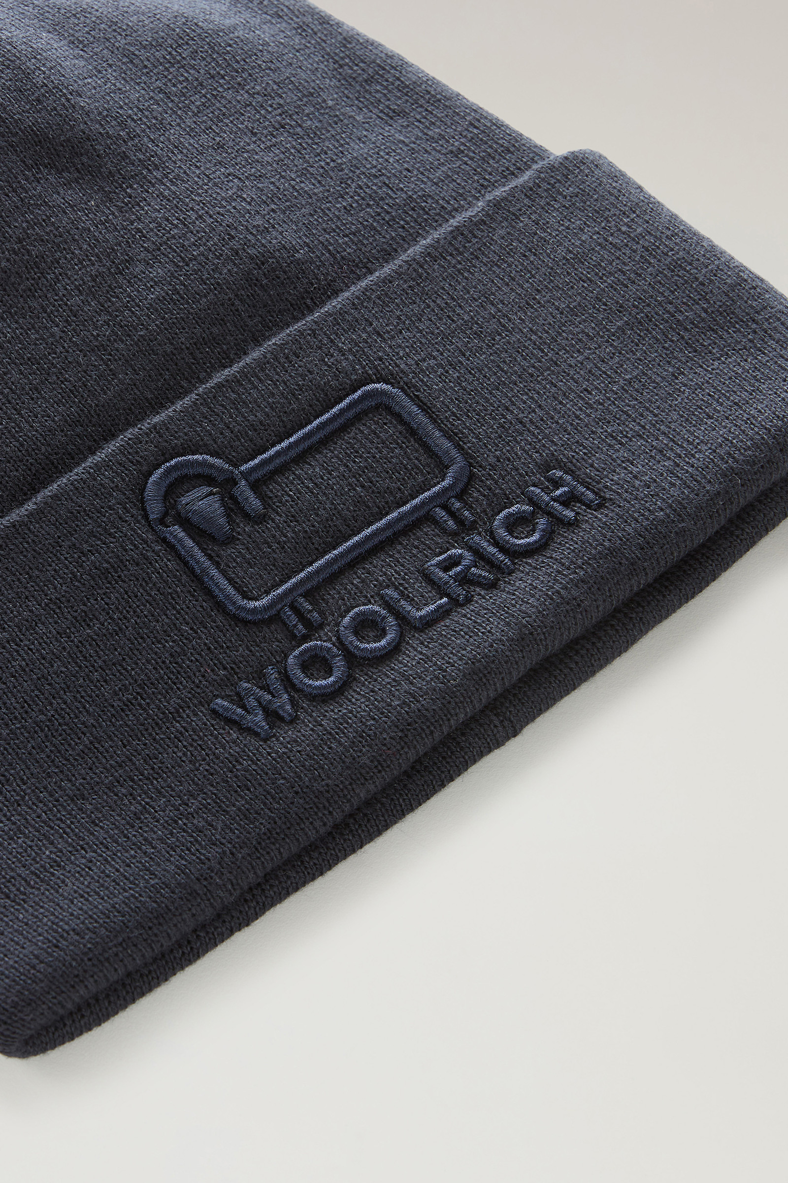 Kids' Beanie with Logo Blue photo 3 | Woolrich