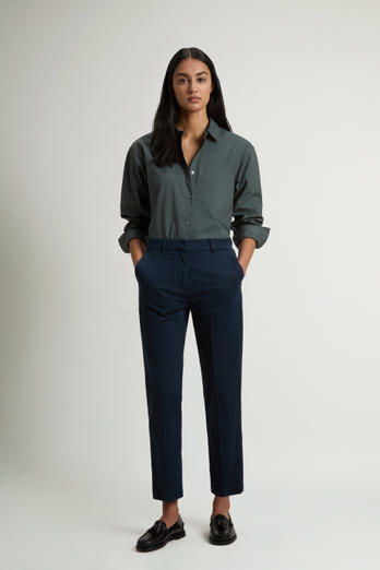 Chino Pants in Stretch Cotton Blend Blue photo 1 | Woolrich