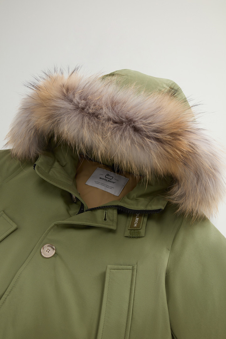 Boy's Arctic Parka in Ramar Cloth with Detachable Fur Green photo 3 | Woolrich