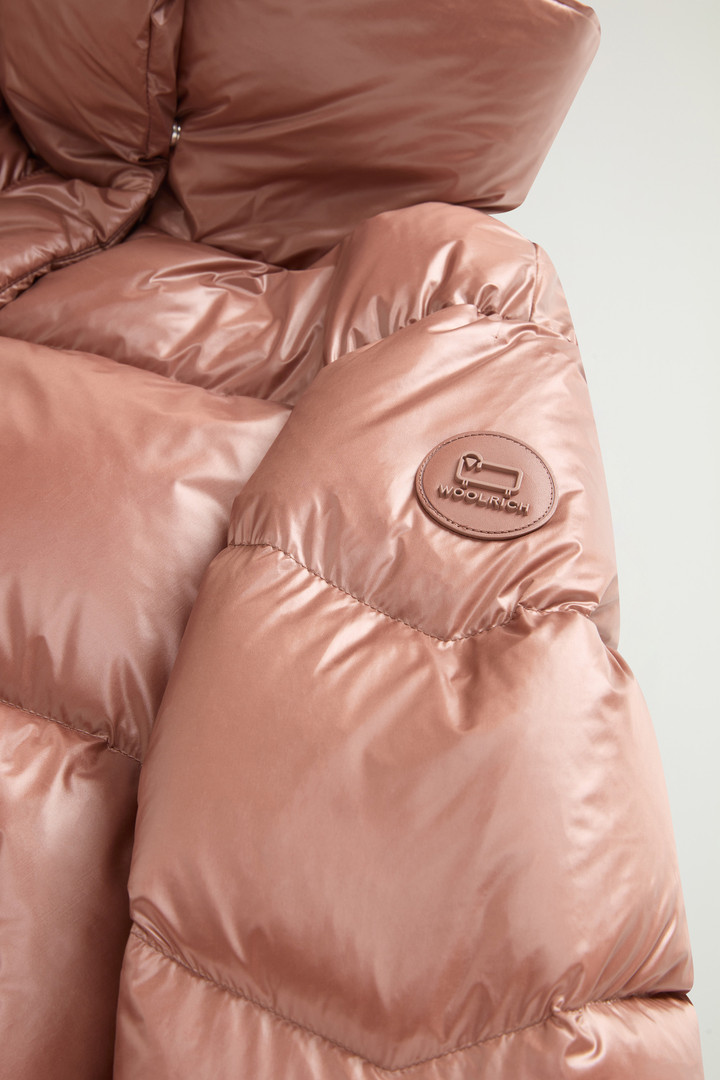 Aliquippa Down Jacket in Glossy Nylon Brown photo 7 | Woolrich