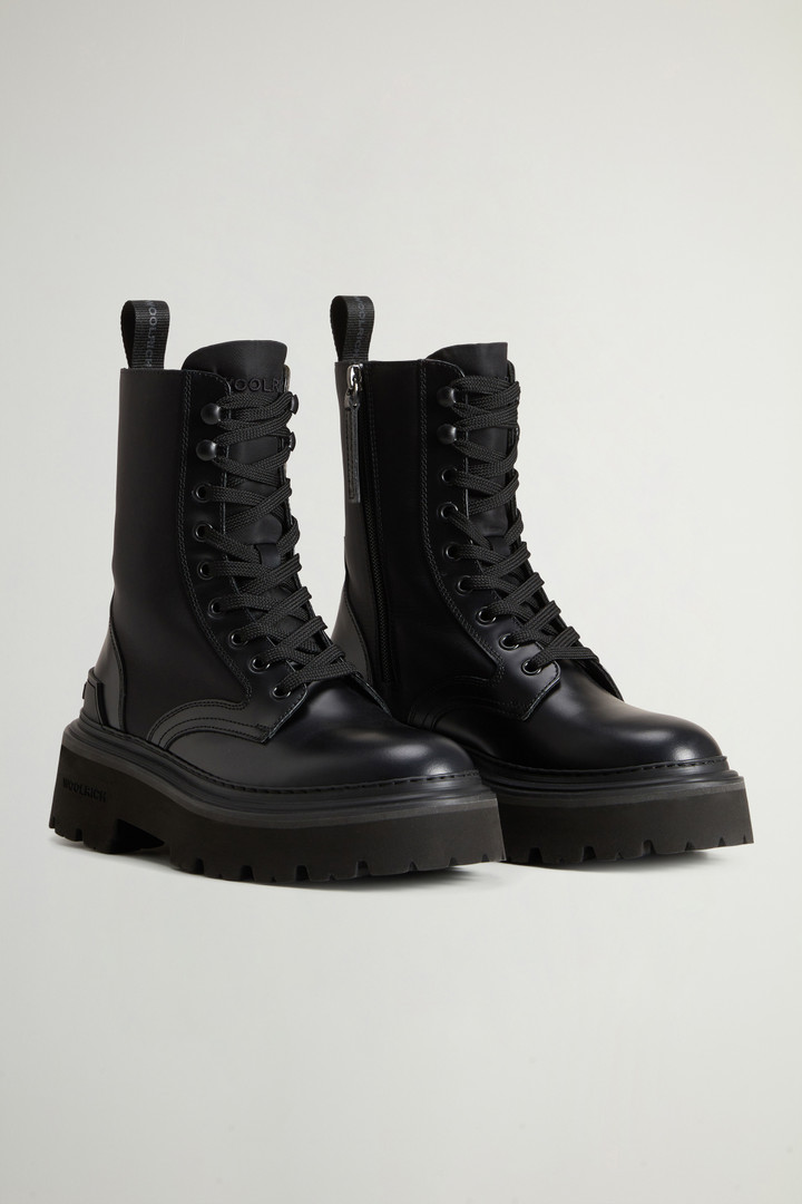 Leather Logger Combat Boots Black photo 2 | Woolrich