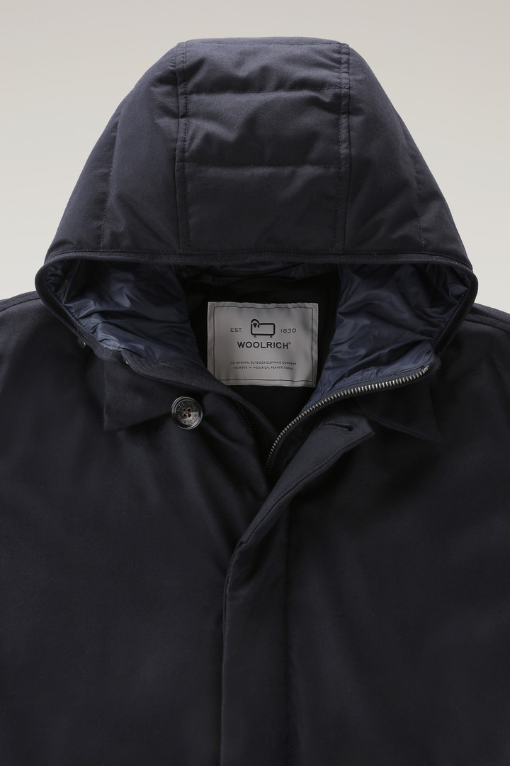 Luxury 2-In-1 Coat in Fine Italian Wool and Silk Crafted with a Loro Piana Fabric Blue photo 2 | Woolrich