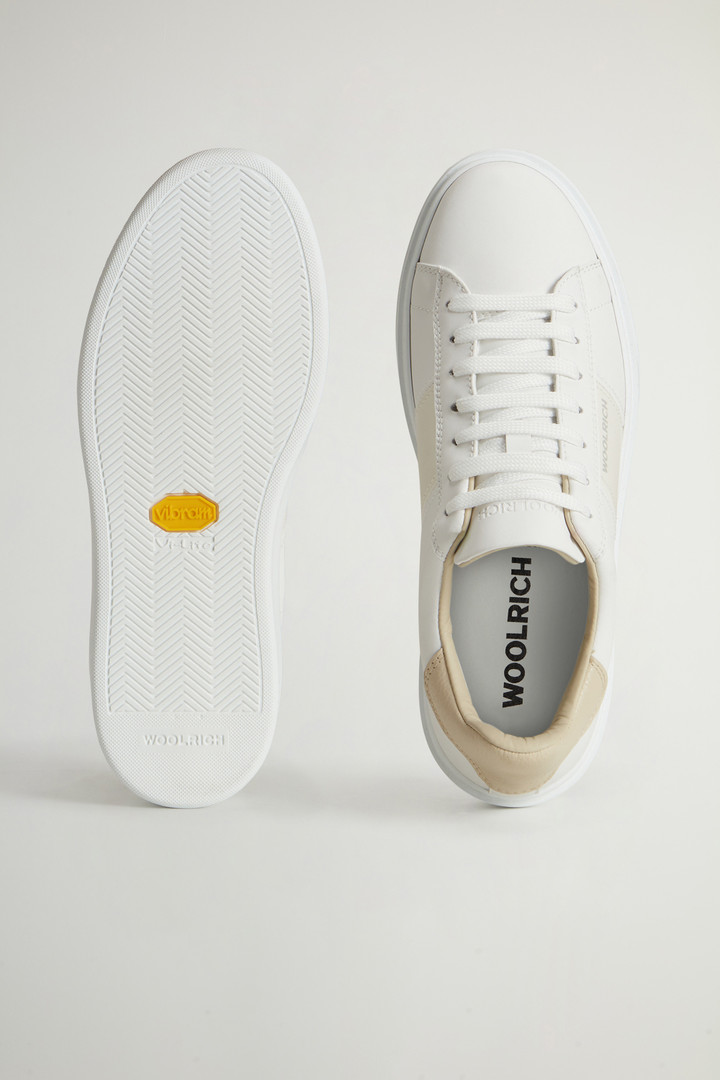 Classic Court-sneakers van leer met zijstrook Wit photo 4 | Woolrich