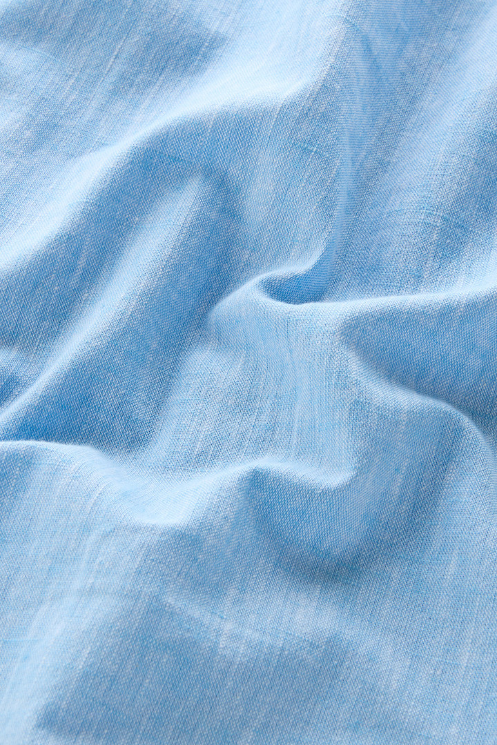 Koreanisches Shirt aus Leinen-Baumwoll-Materialmix Blau photo 8 | Woolrich
