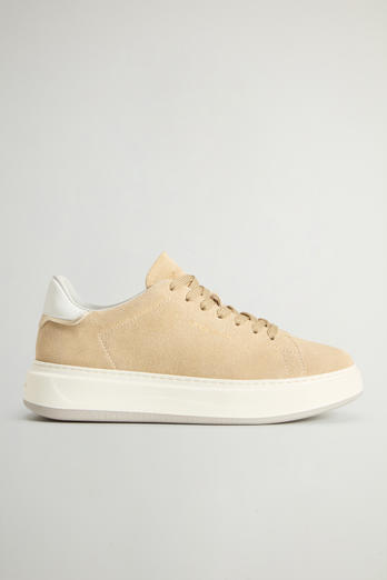 Arrow Sneakers in Suede with Gold Trim Beige | Woolrich