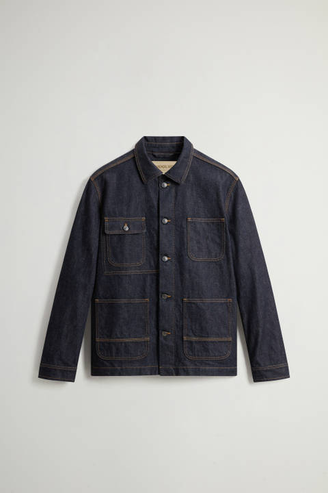 Overshirt in Japanese Raw Denim Blue photo 2 | Woolrich