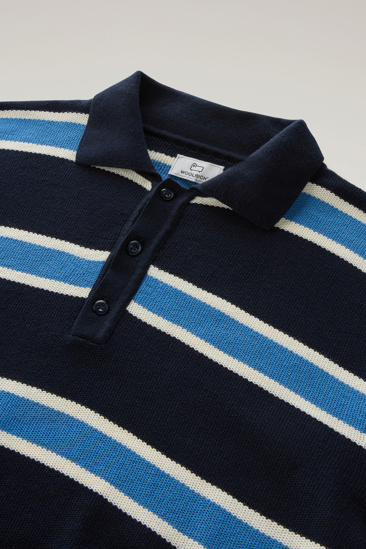 Long-Sleeved Knit Polo Blue photo 6 | Woolrich