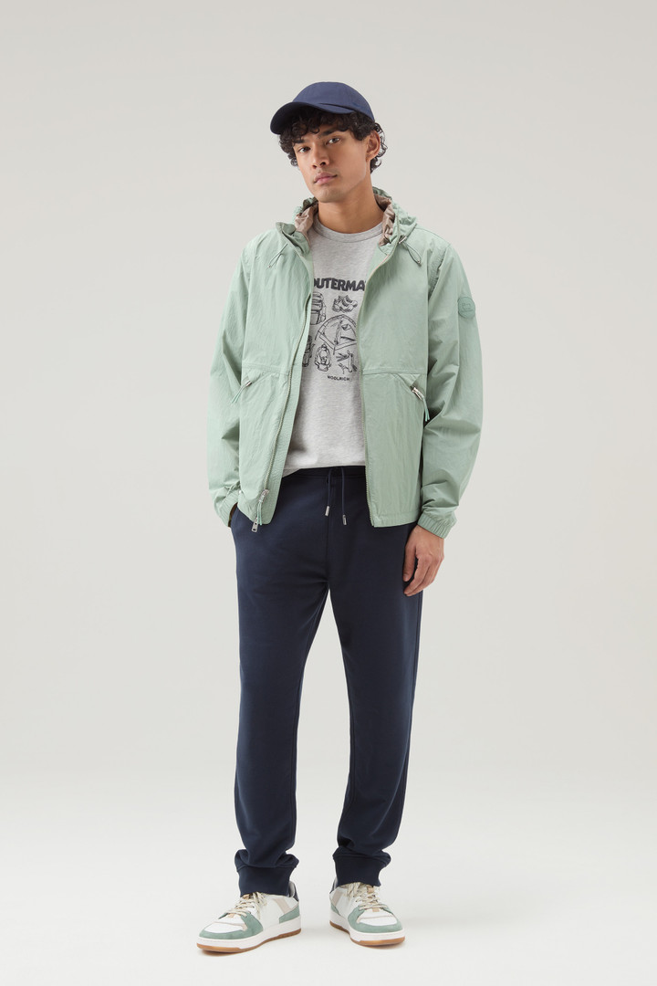 Hooded Crinkle Nylon Windbreaker Green photo 2 | Woolrich