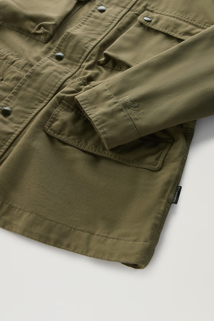 Field Jacket in Cotton-Linen Blend Green photo 7 | Woolrich
