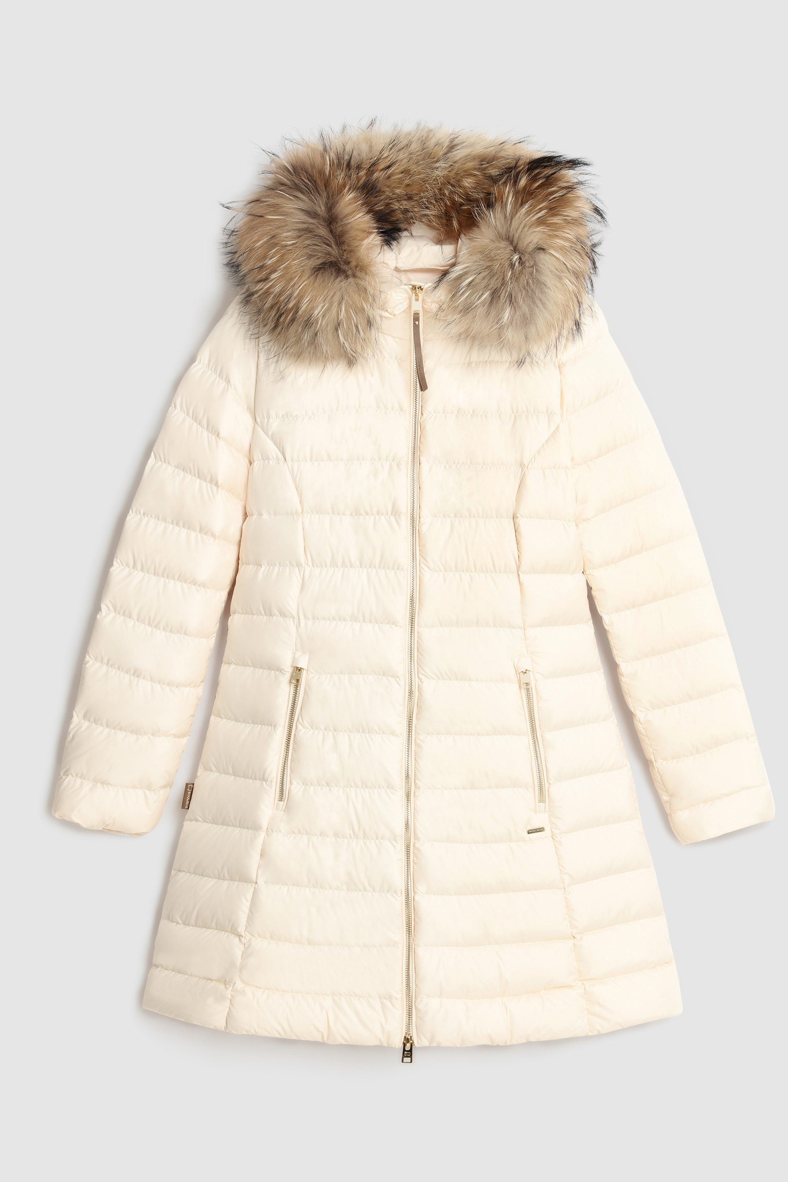 Lange wattierte Jacke Ellis mit abnehmbarem Fell