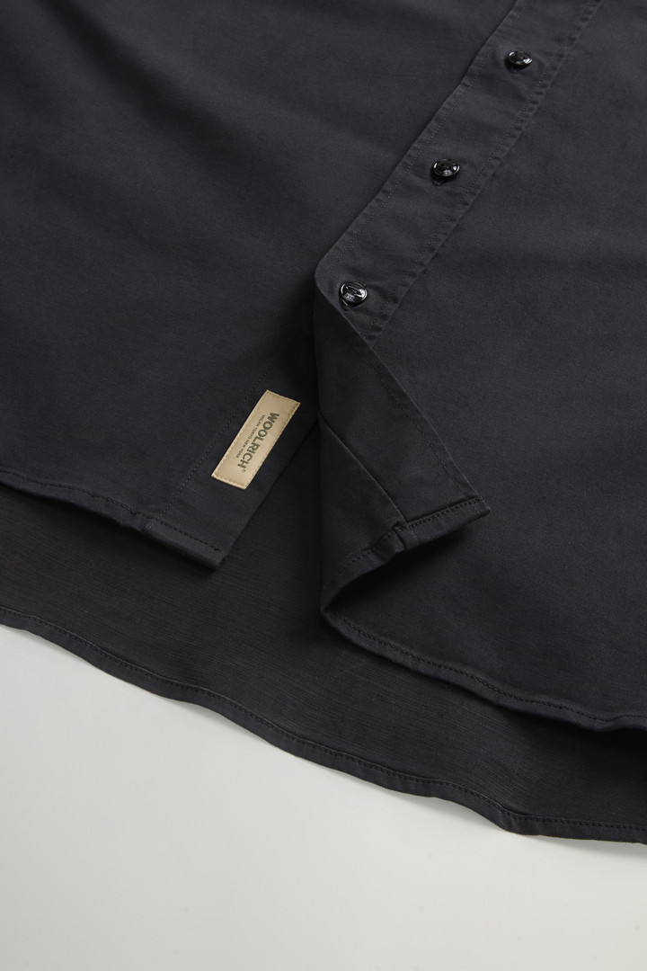 Garment-dyed Shirt in Stretch Cotton Black photo 8 | Woolrich