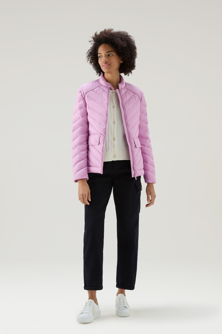 Short Padded Jacket with Chevron Quilting Pink photo 2 | Woolrich