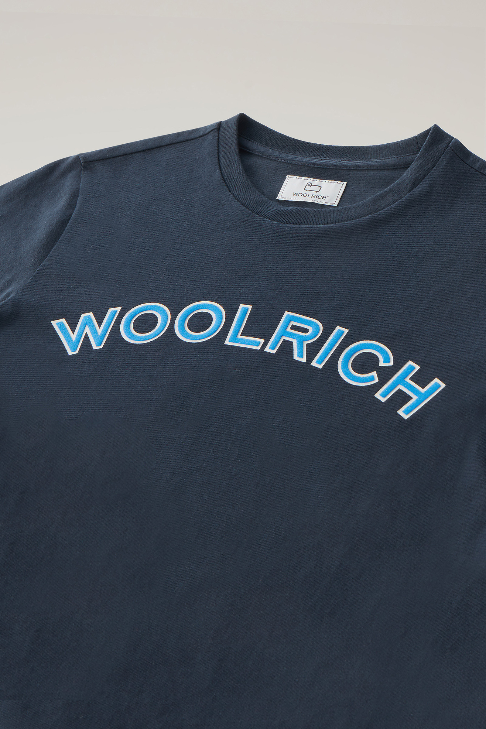 Boys' Varsity Logo Tee in Pure Cotton Blue photo 3 | Woolrich