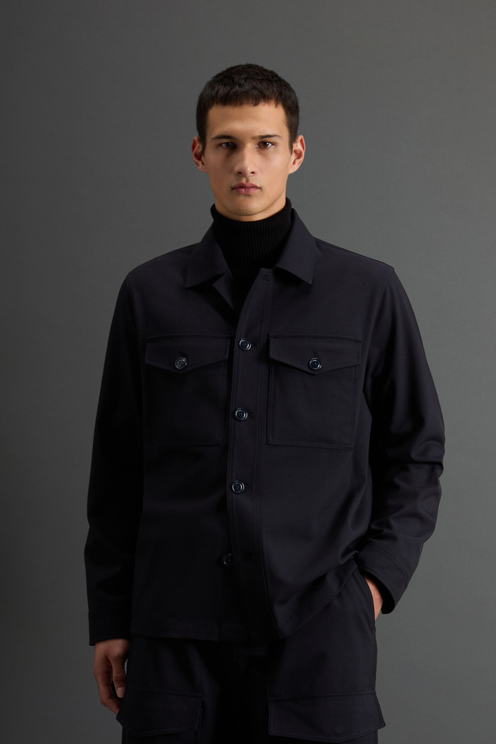 Overshirt aus Wollstretch by Todd Snyder Blau photo 1 | Woolrich