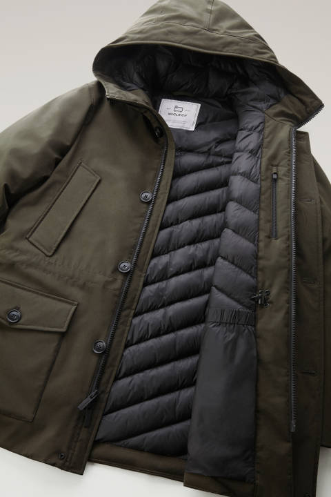 Arctic Parka in Stretch Nylon Green photo 2 | Woolrich