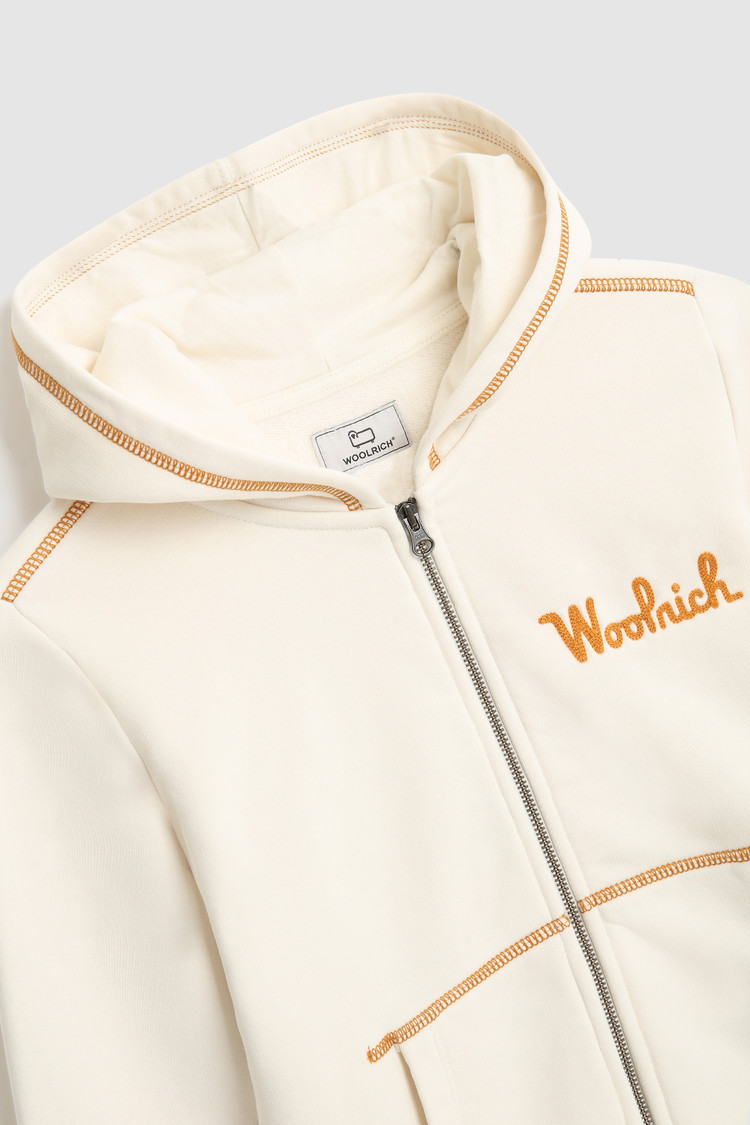 Boy's full-zip Hoodie with embroidered vintage logo