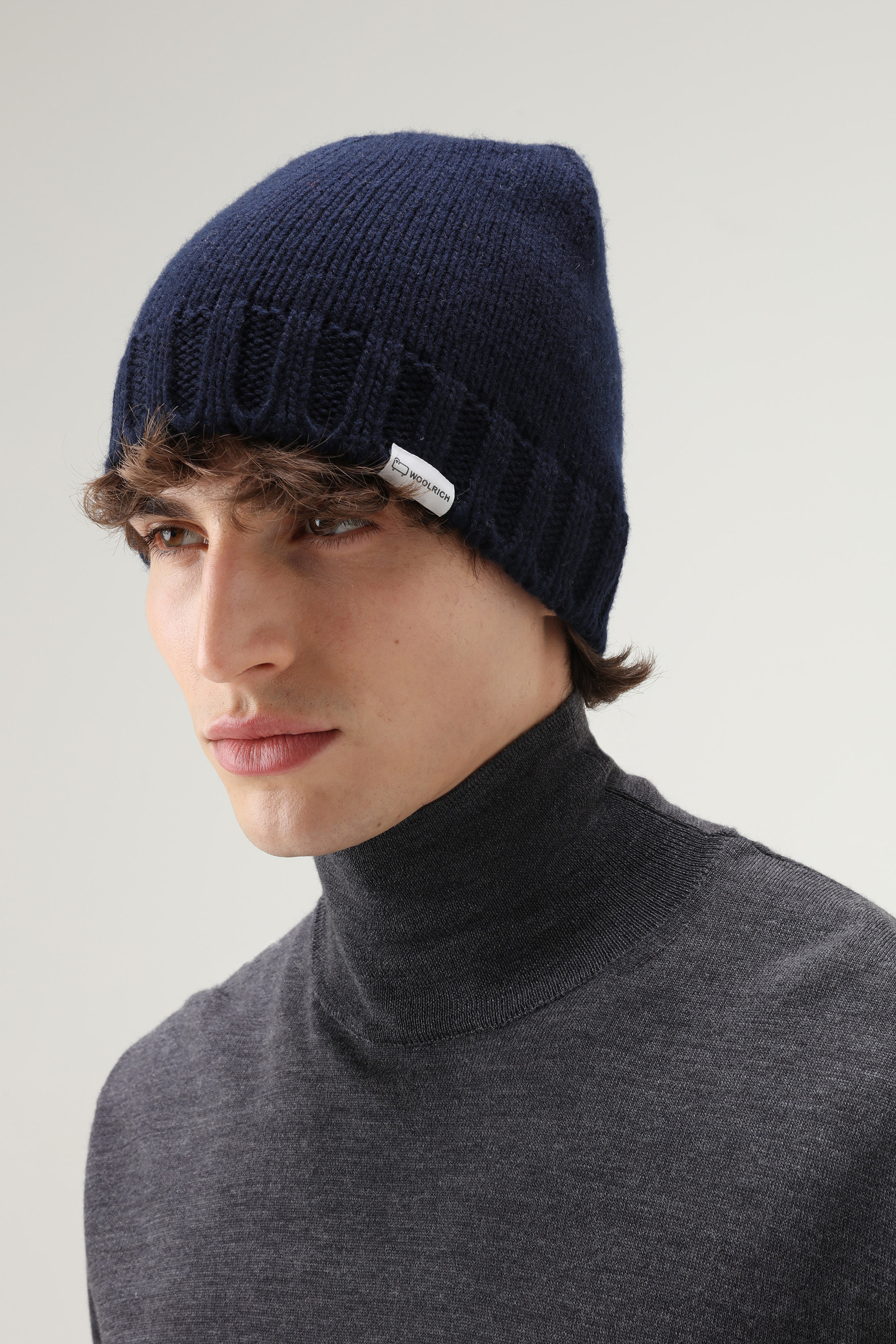 Unisex Soft Wool Beanie in Virgin Wool Blue photo 3 | Woolrich
