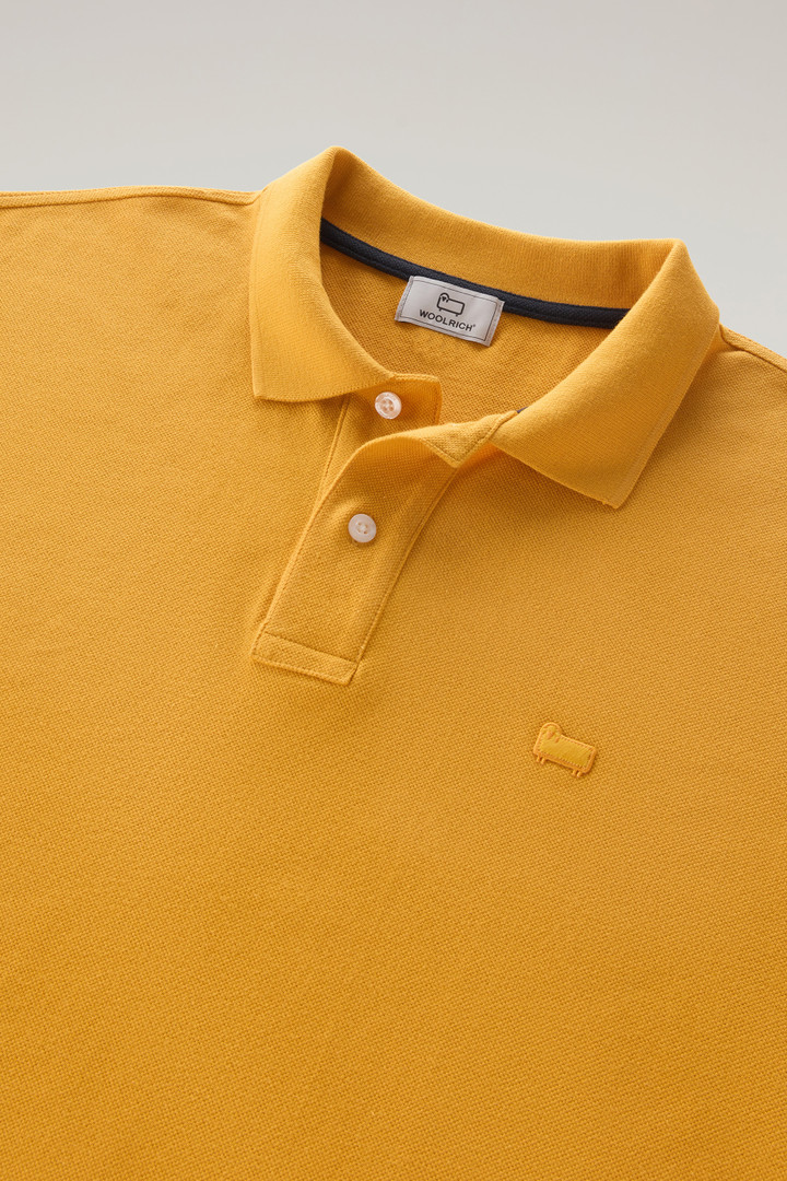 Piquet Polo Shirt in Pure Cotton Yellow photo 6 | Woolrich