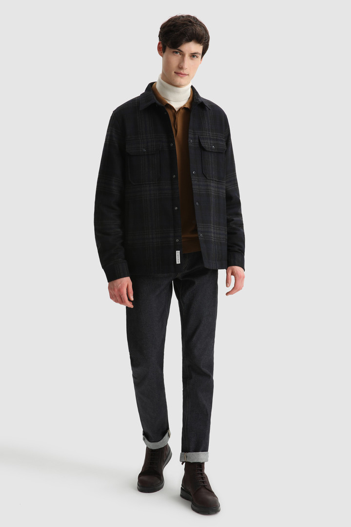 Chemise matelassée Alaskan à carreaux en laine italienne recyclée