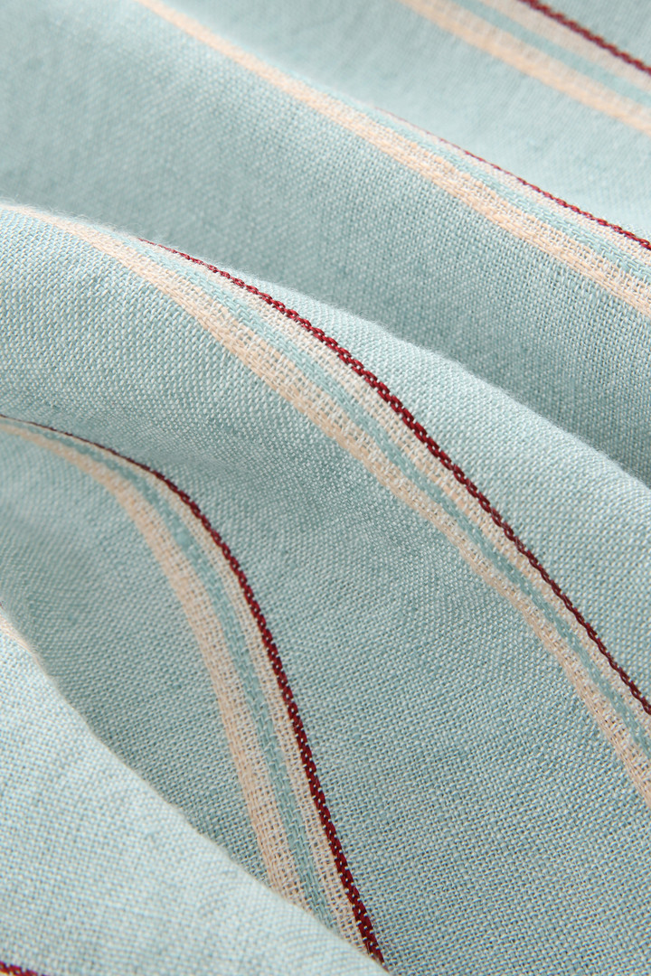 Striped Linen Blend Shirt Blue photo 10 | Woolrich