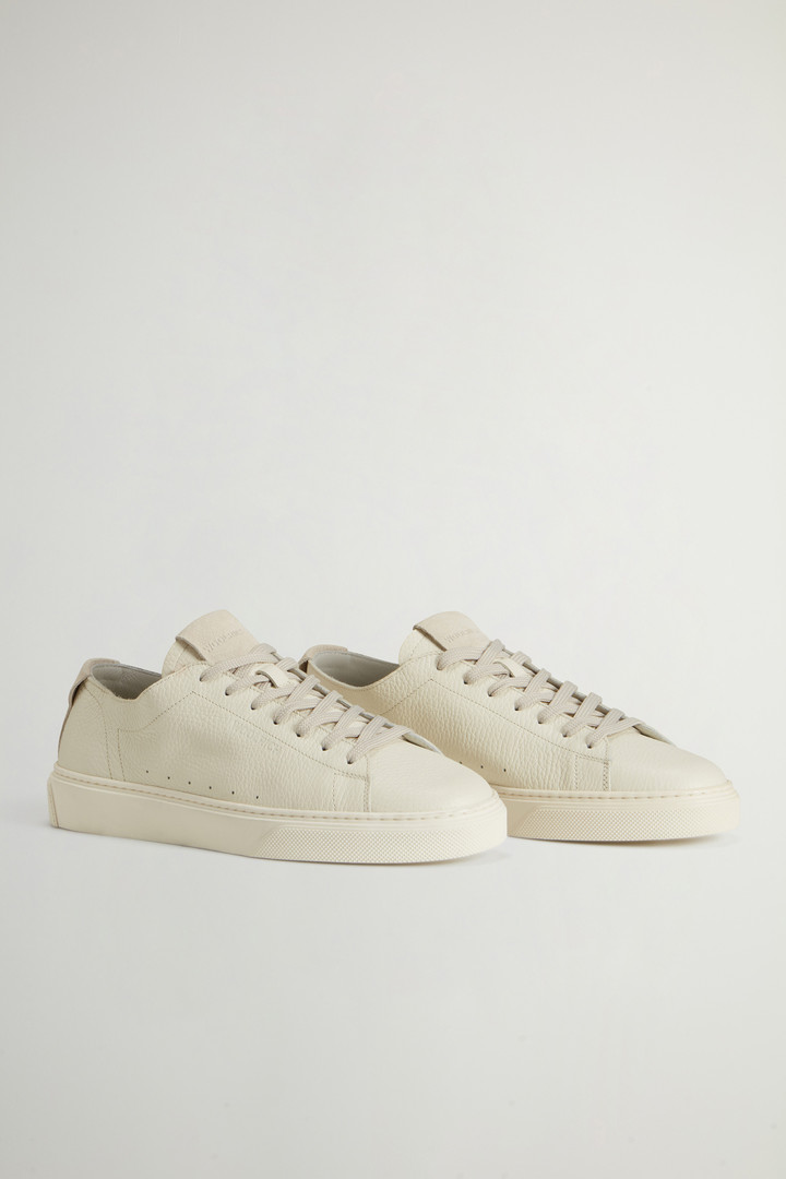 Cloud Court Tumbled Leather Sneakers White photo 2 | Woolrich