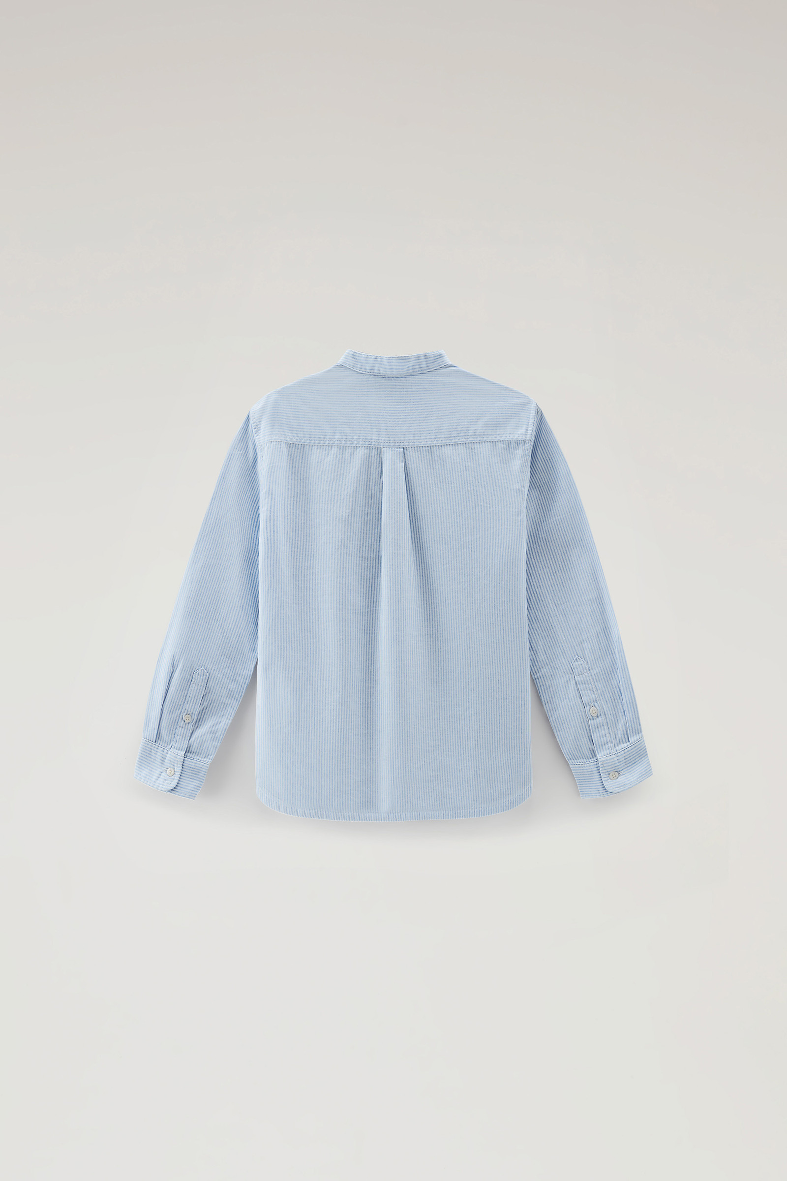 Camicia da bambino in misto lino e cotone blu photo 2 | Woolrich