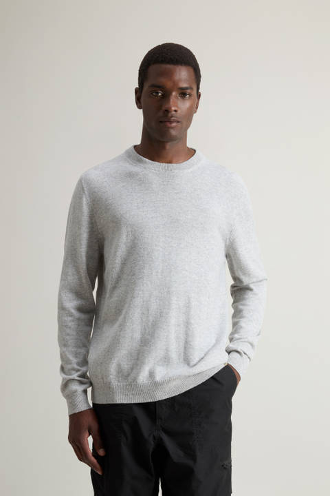 Pull à col rond en pur cachemire Gris | Woolrich