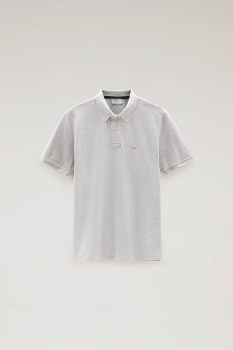 Polo Shirt in Pure Cotton Piquet Gray photo 2 | Woolrich