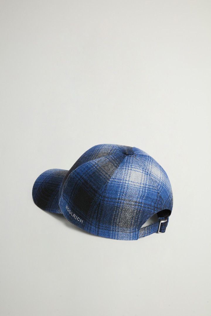 Check Cap in Italian Wool Blend Blue photo 2 | Woolrich