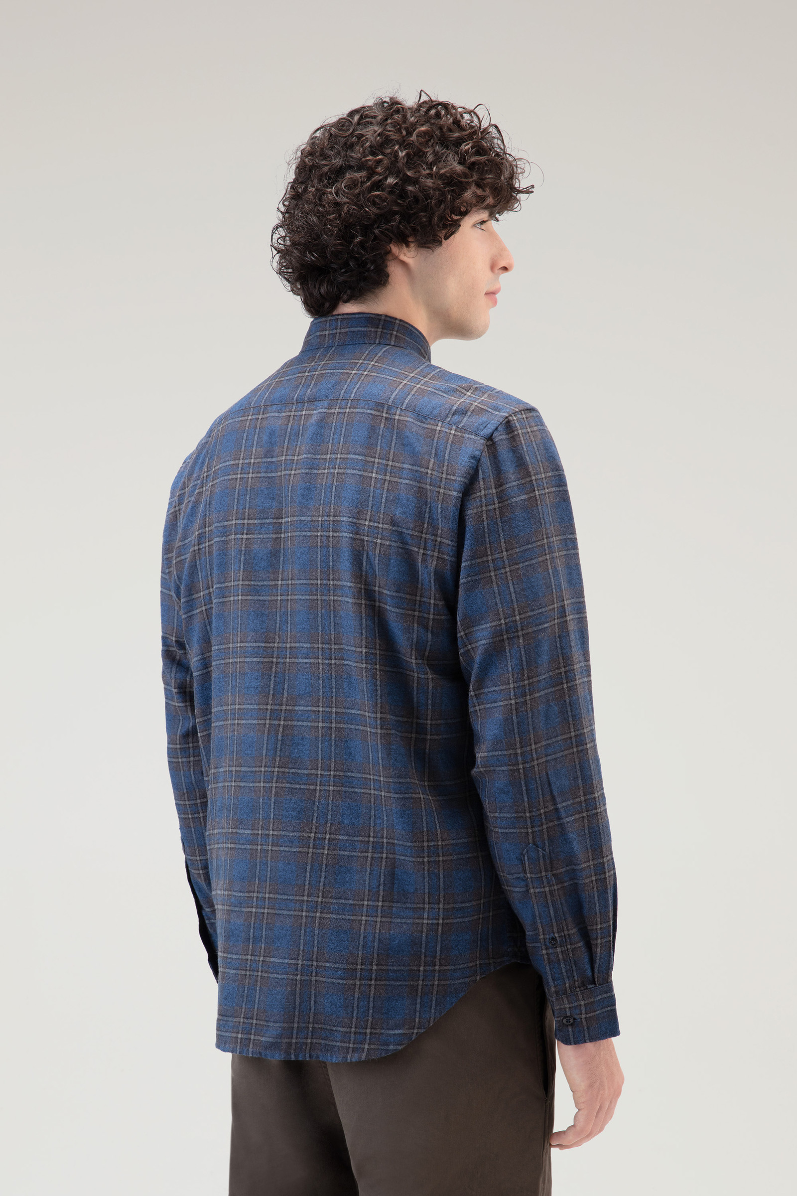 Karoshirt aus leichtem Flanell blau photo 3 | Woolrich