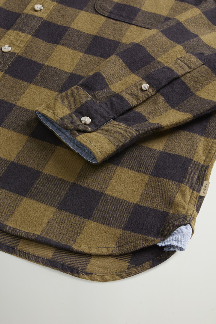 Flannel Shirt with Checked Pattern Green photo 7 | Woolrich