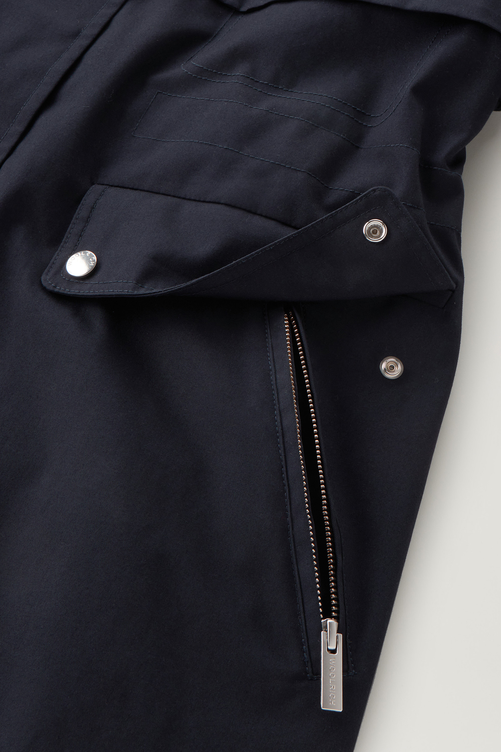 Havice Summer Parka en pur coton bleu photo 9 | Woolrich