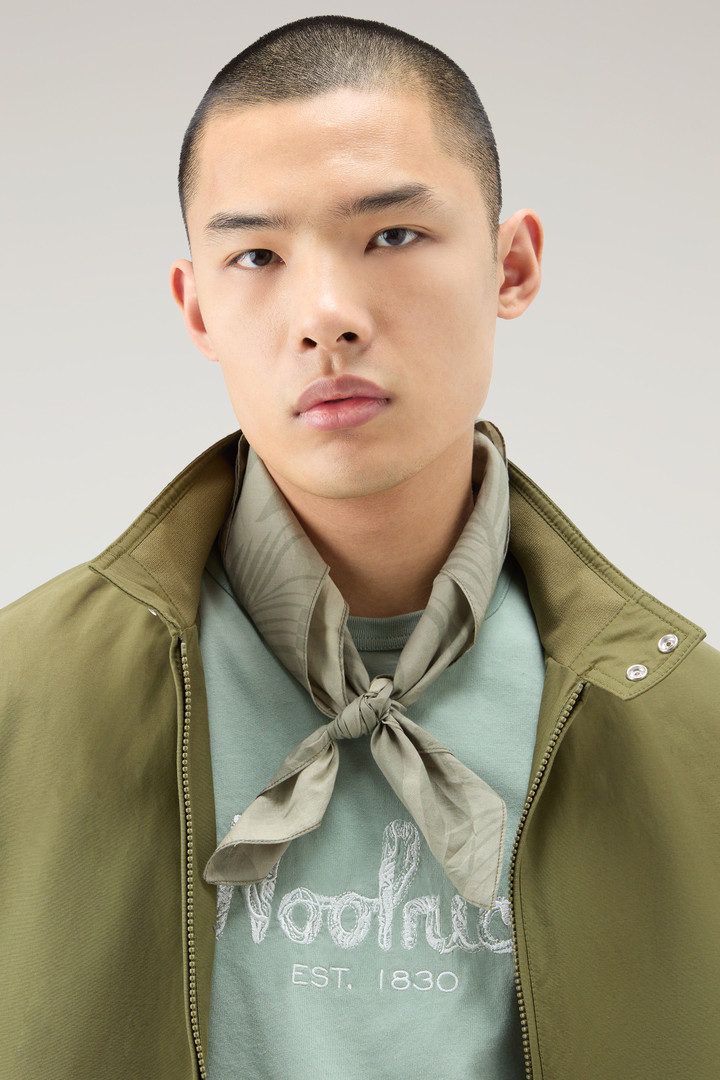Garment-Dyed Printed Bandana in Pure Cotton Green photo 4 | Woolrich