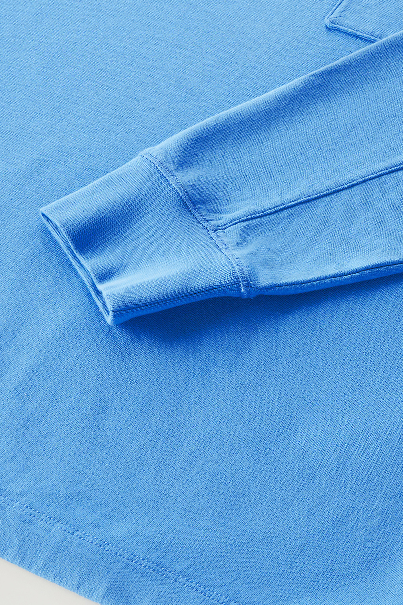 Rundhalspullover mit Reißverschlusstasche aus reinem Baumwollfleece blau photo 9 | Woolrich