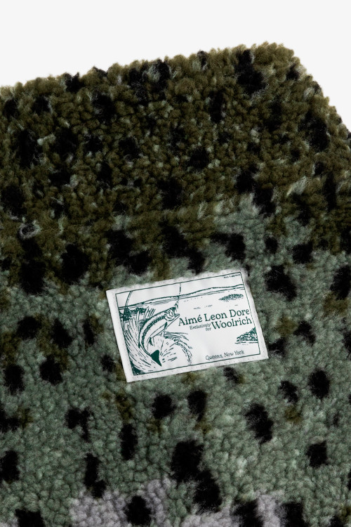 Sweat-shirt en molleton Trout Aimé Leon Dore / Woolrich grey photo 2 | Woolrich