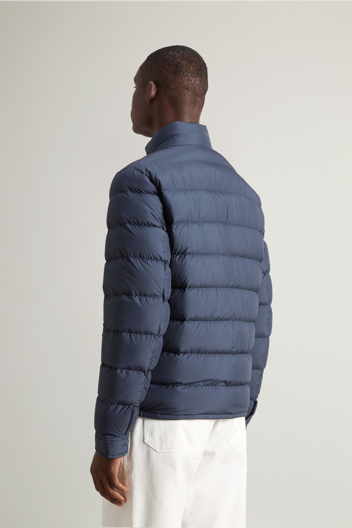 Lightweight Down Jacket in Microfiber Blue photo 3 | Woolrich